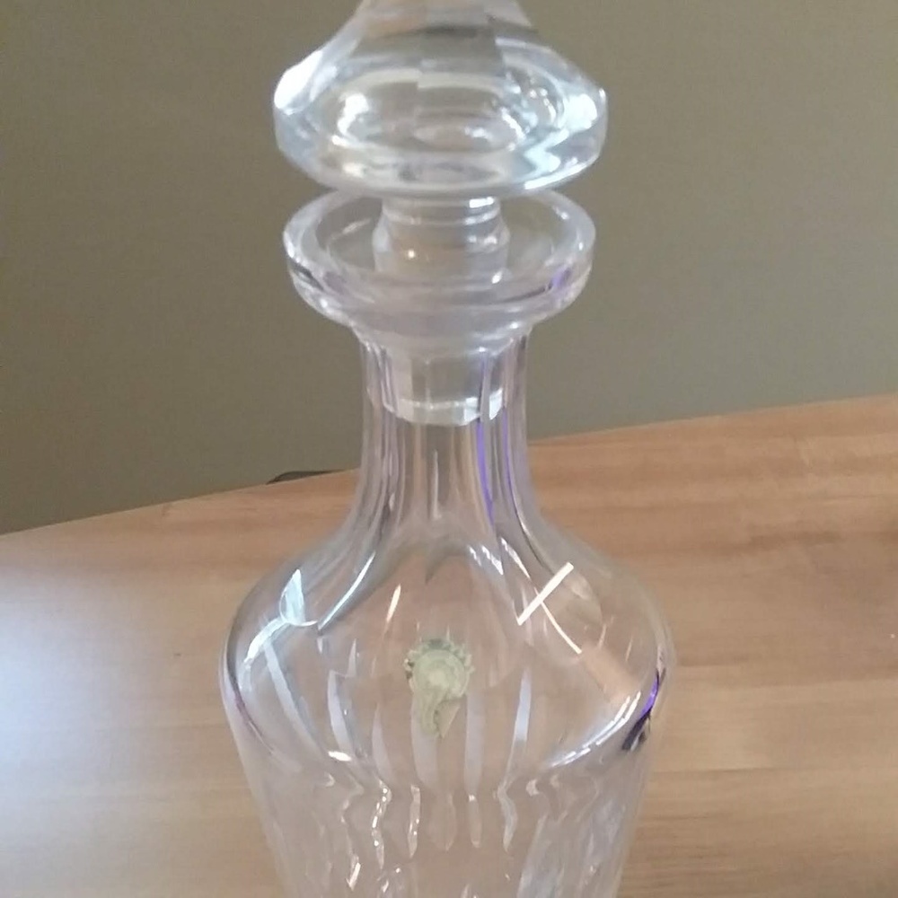 SOLD!!  WATERFORD Vintage Cut Crystal Decanter w/ Stopper